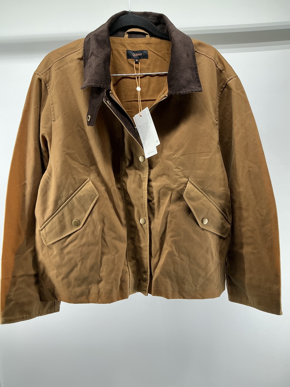 Organic Waxed Cotton Cropped Barn Jacket